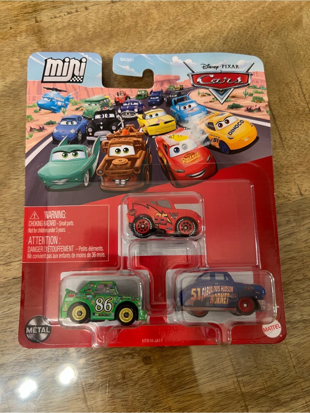Disney Cars lightening McQueen Mini 3-Pack Toy Vehicles - Red, Green, Blue